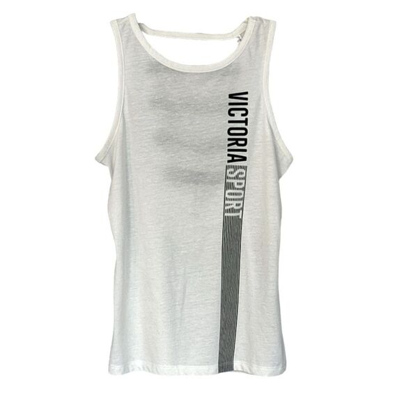 Victoria’s Secret | Women’s Sport White Strappy Tank Top Sleeveless Shirt - Picture 1 of 10